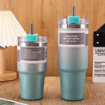 20OZ 30OZ 스테인레스 스틸 물병 맞춤형 디자인 다채로운 스포츠 빨대 테르모스 병