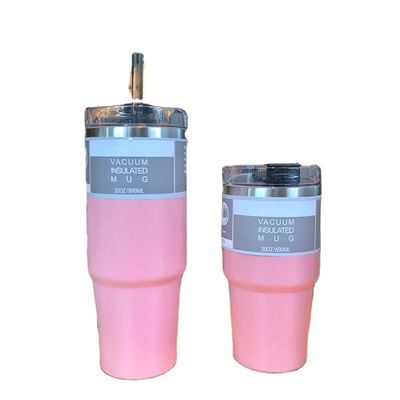 사용자 지정 디자인 20OZ 30OZ 스테인리스 스틸 물병 다채로운 빨대 진공 단열