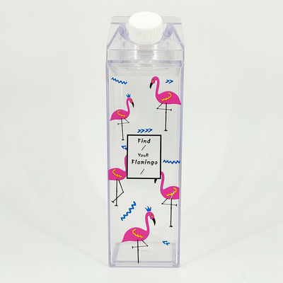 현대 17oz 500ml 식품 등급 플라스틱 야외 맑은 우유 사각형 카튼 물병
