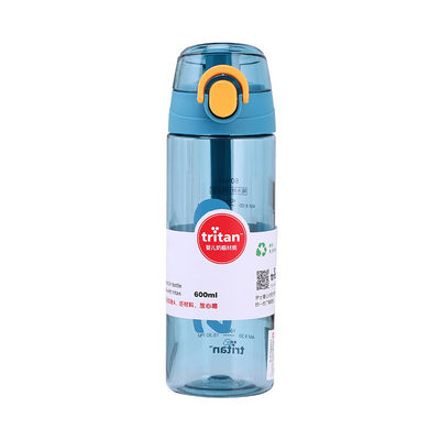600ml 트리탄 투명한 물병 핸들 뚜?? 이 있는 플라스틱 스포츠 음료 병