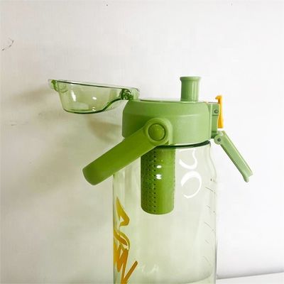 여행 과일 투여 물병 1000ml 트리탄 스포츠 플라스틱 차봉 투여 병