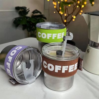 색상 맞춤형 400ml 304 스테인리스 스틸 누출 방지 휴대용 넓은 입자 미니 테르모스 병