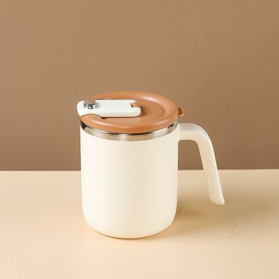 커스텀 디자인 500ml 휴대용 스테인레스 스틸 물병 넓은 입과 손잡이