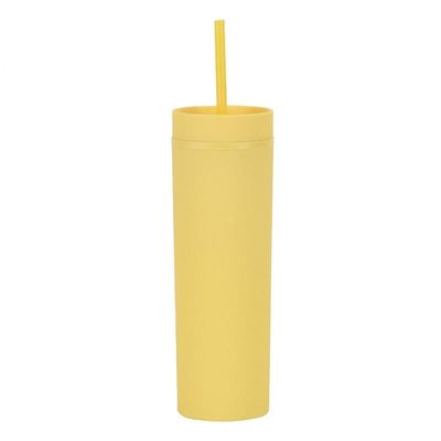 16oz 맞춤 매트 물병 쌍벽 아크릴 텀블러 커피 우유 머그와 빨대