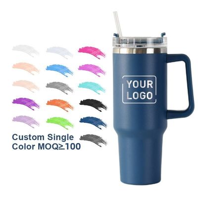 JM-008 40oz 304 스테인리스 스틸 컵 진공 단열 텀블러 손잡이와 빨대