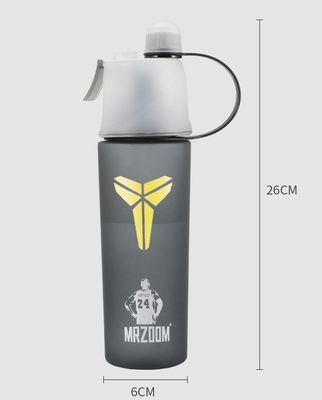 400/600ml 야외 플라스틱 스포츠 물컵 물 흐르는 방법 압축 타입 녹색