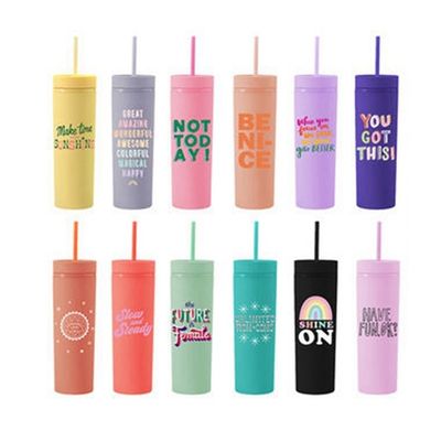 여러 디자인 스타일 16oz 음식 등급 플라스틱 물병 Tumbler