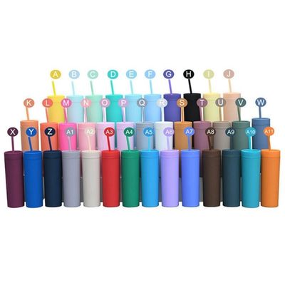 여러 디자인 스타일 16oz 음식 등급 플라스틱 물병 Tumbler