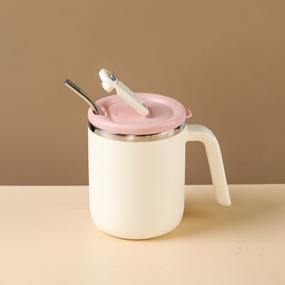 500ml 스테인리스 스틸 커피 컵 넓은 입 누출 방지 단열 캠핑용 지속가능