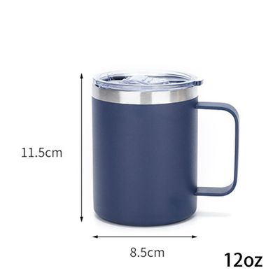 지속가능한 12oz 금속 304 스테인리스 스틸 파티용 손잡이와 함께 여행 뜨거운 커피 머그