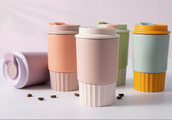 밀폐 된 뚜?? 과 함께 고립 된 재사용 커피 컵 350 ml 휴대용 스테인레스 스틸 머그