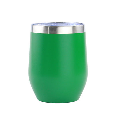 12oz 304 스테인리스 스틸 컵 컬러 파우더 코팅 누출 방지 이중 벽 휴대용 학생 단열 컵 뚜??