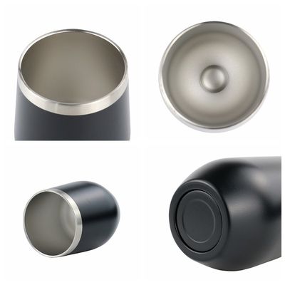 12oz 304 스테인리스 스틸 컵 컬러 파우더 코팅 누출 방지 이중 벽 휴대용 학생 단열 컵 뚜??