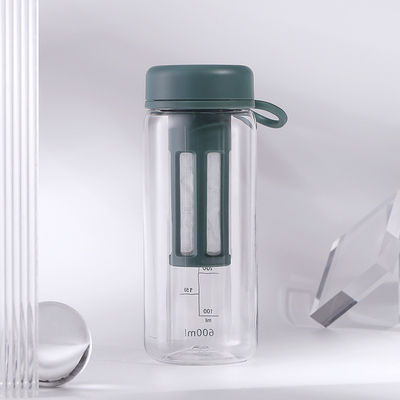 450ML 600ML 휴대용 선명한 BPA 무료 트리탄 플라스틱 물병 체육관용 스케일