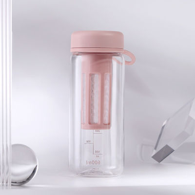 450ML 600ML 휴대용 선명한 BPA 무료 트리탄 플라스틱 물병 체육관용 스케일