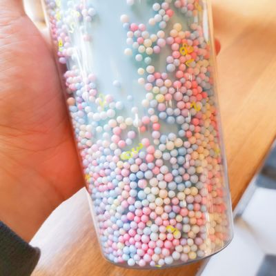 직접 마실 수 있는 쌍벽 돔 아크릴 우유 차 컵