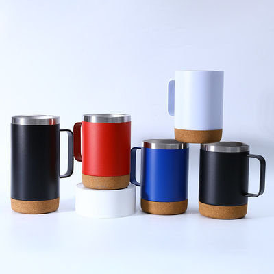 스타일리시한 스테인리스 오피스 커피 머그 12oz/16oz 코크 바닥과 손잡이