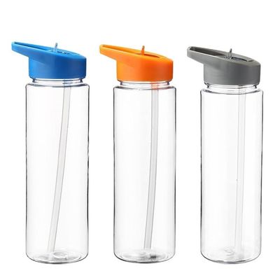 750ml 투명한 플라스틱 스포츠 여행 물병 끓는 물 투명한