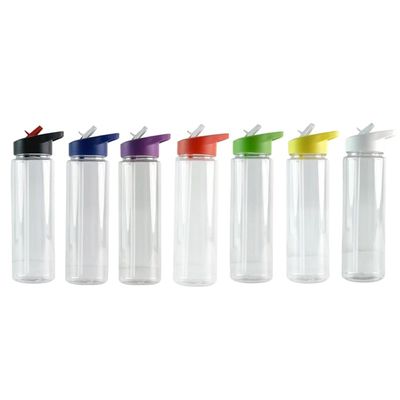 750ml 투명한 플라스틱 스포츠 여행 물병 끓는 물 투명한