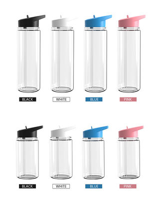 750ml 투명한 플라스틱 스포츠 여행 물병 끓는 물 투명한