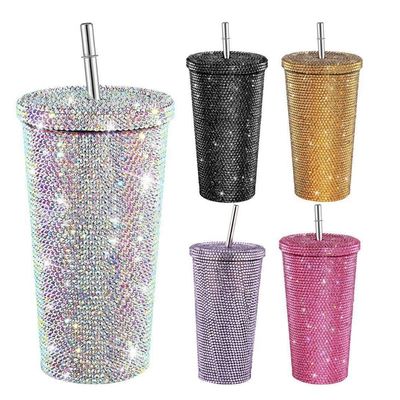 500ml/750ml 텀블러 맞춤형 색상 이중 단열 스테인레스 스틸 야외 여행 병 빨대