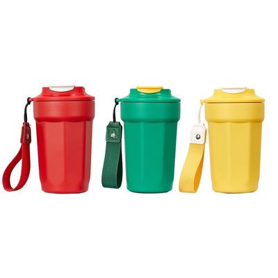 진공 병 테르모스 다이아몬드 모양 휴대용 누출 방지 커피 병 손잡이 420ml