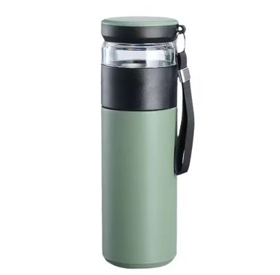 500ml 분리 필터 스테인리스 스틸 진공 유리 병 단열 휴대용 차잔