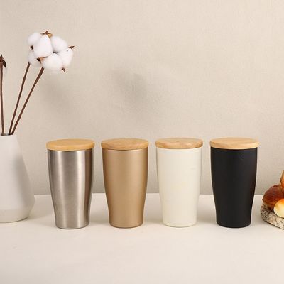 여행용으로 휴대용 크리에이티브 350ml 빈티지 목재 곡물 플라스틱 물병