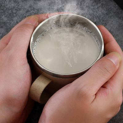 소화 방지 및 차 음료용 휴대용 220ML 이중층 스테인리스 스틸 컵