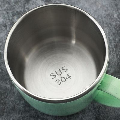 소화 방지 및 차 음료용 휴대용 220ML 이중층 스테인리스 스틸 컵