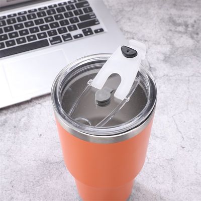 30oz 듀얼 월 스테인리스 스틸 와인 텀블러 뚜?? 이 있는 재사용 진공 병