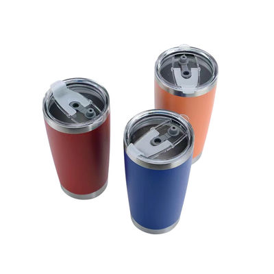 파우더 코팅 텀블러 20oz 스테인레스 스틸 듀얼 벽 맞춤 여행 컵 뚜??