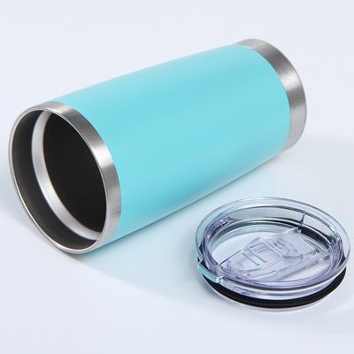 파우더 코팅 텀블러 20oz 스테인레스 스틸 듀얼 벽 맞춤 여행 컵 뚜??