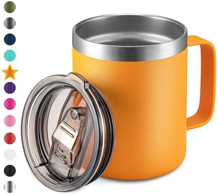 OEM 12oz 스테인리스 스틸 커피 컵, 이중 벽 단열 및 순수한 색상 디자인