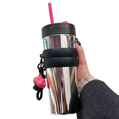 이 710ml 이중 벽이 있는 스테인레스 스틸 여행 커피 컵을 사랑합니다.