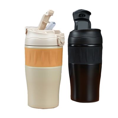 500ML 스테인리스 스틸 커피 머그 LID 사용자 지정 로고와 함께 음료 컵 및 식품 등급 빨대