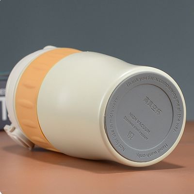 500ML 가루와 함께 휴대용 스테인레스 스틸 커피 머그 누출 방지 여행 머그 단열