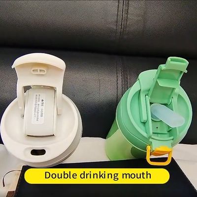 15oz 진공 사무실 물병 이중 벽 단열 여행 커피 컵 실리콘 뚜??