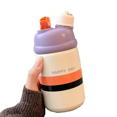 스테인레스 스틸 단열 테르모스 컵 500ml 뚜?? 이 있는 높은 외모의 진공 커피 텀블러