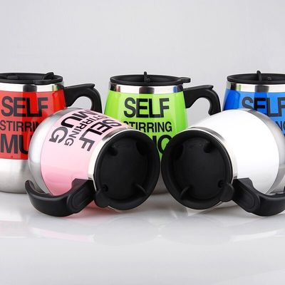 반전되지 않은 스테인리스 스틸 450ml 배터리 전동 자동 조리 커피 머그 텀블러