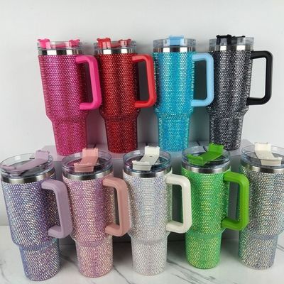 맞춤형 재사용 냉면 300ml/400ml 다이아몬드 뚜?? 이 있는 이중 벽 컵