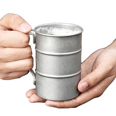 미니멀리즘 디자인 스타일 깨지지 않는 스테인레스 스틸 핑트 맥주 컵 380ml 손잡이