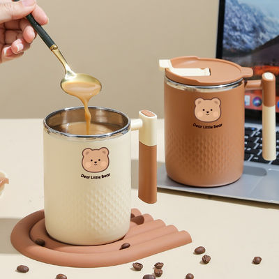 304 스테인레스 스틸 아침 식사 컵 450ml 커피 컵