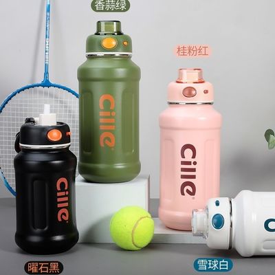 620ml/950ml 용량 매트 남자 자전거 구부러진 스테인레스 스틸 뚜?? 이 있는 단열 물병
