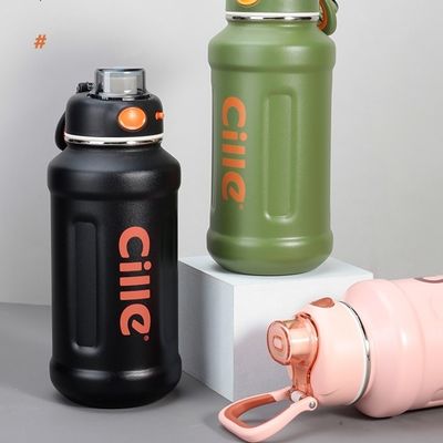 620ml/950ml 용량 매트 남자 자전거 구부러진 스테인레스 스틸 뚜?? 이 있는 단열 물병