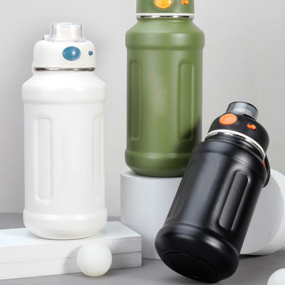 620ml/950ml 용량 매트 남자 자전거 구부러진 스테인레스 스틸 뚜?? 이 있는 단열 물병
