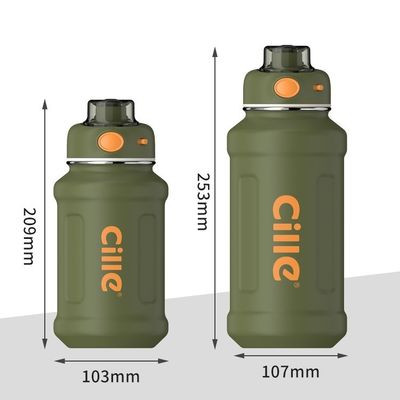 620ml/950ml 용량 매트 남자 자전거 구부러진 스테인레스 스틸 뚜?? 이 있는 단열 물병