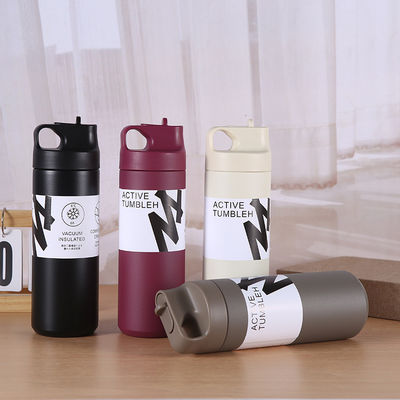 듀얼 월드 진공 물병 550ml 용량 단열 스포츠 병 손잡이