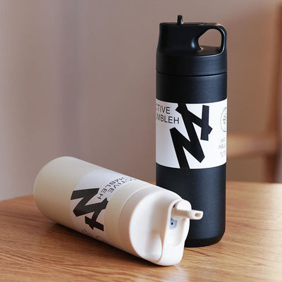 듀얼 월드 진공 물병 550ml 용량 단열 스포츠 병 손잡이