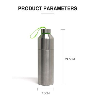 사용자 지정 로고 500ml 스테인리스 스틸 여행 스포츠 물병